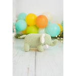 Fluffy toy Crochetts Bebe Green Elephant 27 x 13 x 11 cm