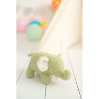 Fluffy toy Crochetts Bebe Green Elephant 27 x 13 x 11 cm