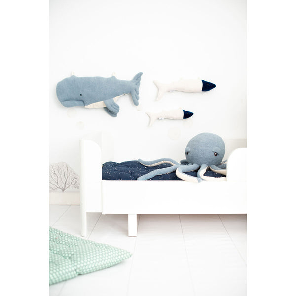 Plišasta igrača Crochetts OCÉANO Modra Bela Hobotnica Kit Fishes 29 x 84 x 14 cm 4 Kosi