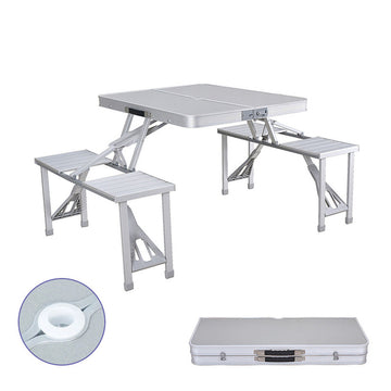 Picnic table Marbueno Grey 136 x 67 x 85 cm Aluminium