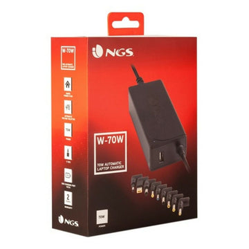 Chargeur d'ordinateur portable NGS W-70 230V 70W Noir