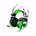 Slušalke z Mikrofonom Gaming Droxio HADLOK USB Črna Črn/Zelen