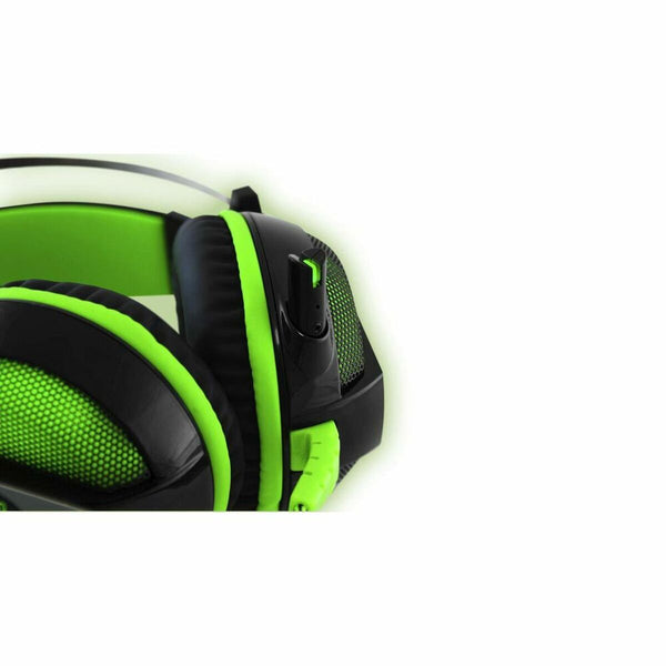 Casques avec Micro Gaming Droxio HADLOK USB Noir Noir/Vert