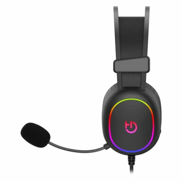 Gaming Earpiece with Microphone Hiditec Erys ARGB Black Multicolour