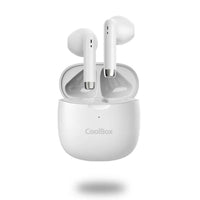 Slušalke z mikrofonom CoolBox COO-AUB-TWS01 Bela