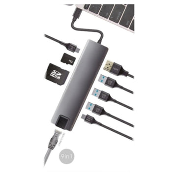 USB Hub CoolBox COO-DOCK-01 Grey
