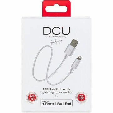 iPad/iPhone USB kabel DCU 4R60057 Bela 3 m
