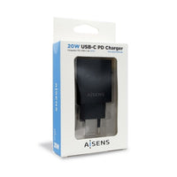 Charger Aisens ASCH-1PD20-BK Black 20 W USB-C