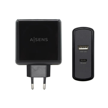 USB stenski polnilnik Aisens ASCH-2PD45A-BK 57 W Črna USB-C
