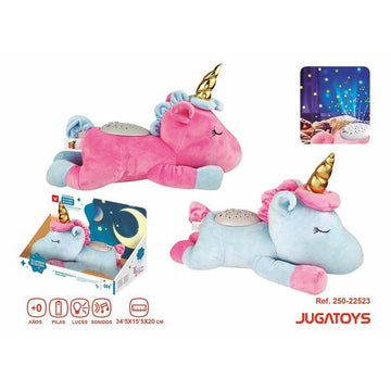 Musical Plush Toy Light Sound Projector Unicorn 20cm