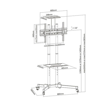 Nosilec za TV TM Electron 37"-70" 50 kg