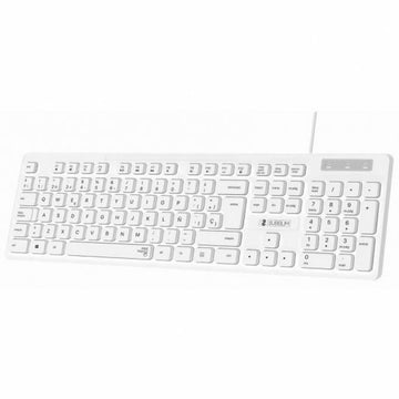 Näppäimistö Subblim SUBKBC-0SSK51 Valkoinen Espanjalainen Qwerty