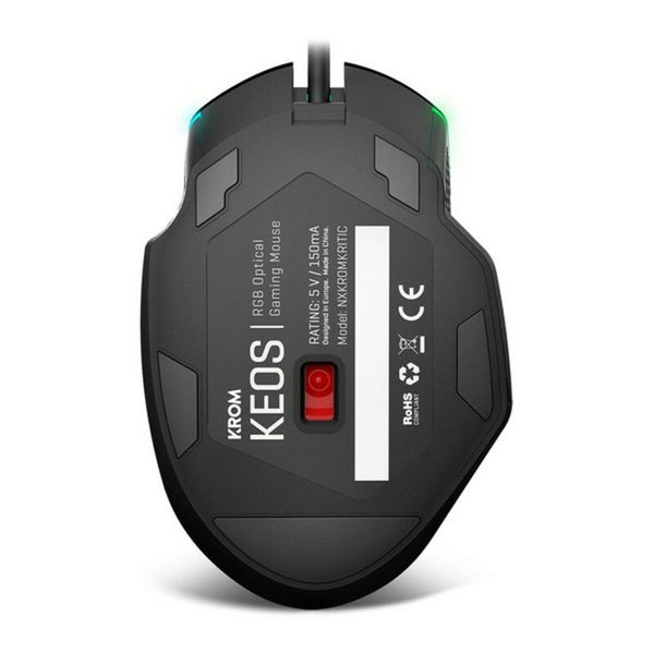 Mouse Gaming con LED Krom Keos 6400 dpi RGB