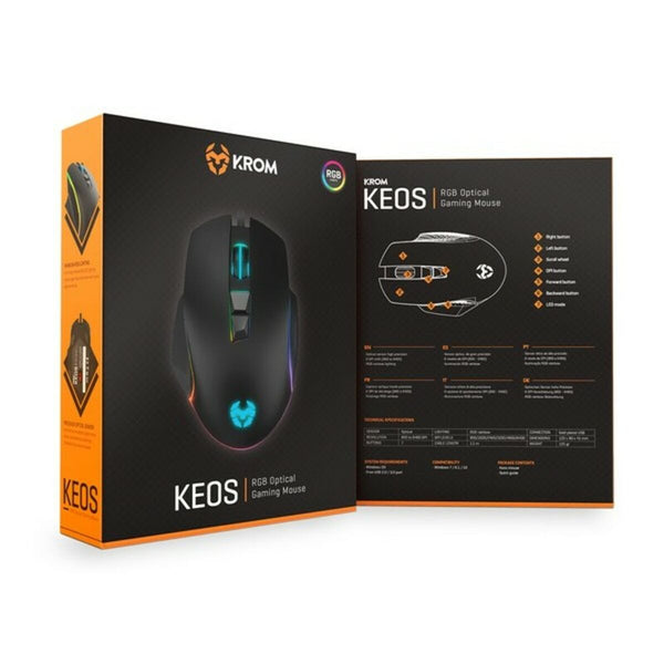 LED Gaming Mouse Krom Keos 6400 dpi RGB