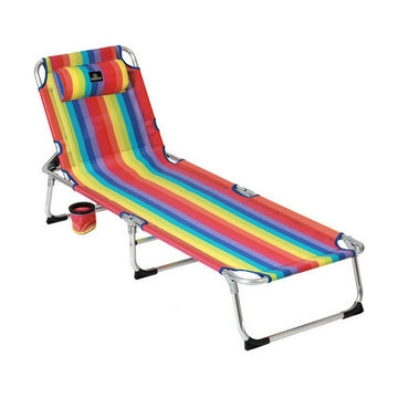 Chaise longue Textiline Multicouleur 185 x 57 x 26 cm