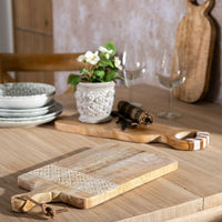 Cutting board 21 x 40,5 x 3 cm White Mango wood