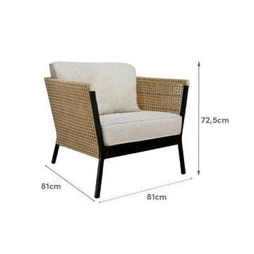 Chaise de jardin Niva Noir Aluminium 81 x 81 x 72,5 cm