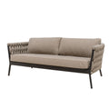 Garden sofa Rebecca Black Light brown Aluminium 206 x 83 x 74 cm