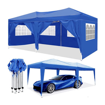 Pergola Stahl 600 x 300 x 260 cm Blau