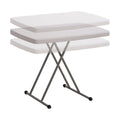 Table Piable Blanc Acier HDPE 76 x 50 x 71,5 cm