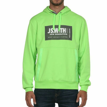 Sweat à capuche homme John Smith Siete verde Vert citron