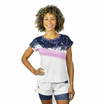 T-shirt à manches courtes femme Cartri Bastet Rose Lila Blanc Padel