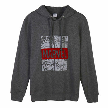 Sweat à capuche homme Marvel Gris Gris foncé