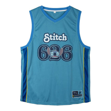 Basketball-T-Shirt Stitch Blau Unisex