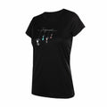 Damen Kurzarm-T-Shirt Trangoworld Zalabi Berg Schwarz