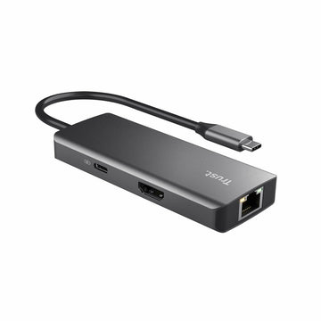 USB Hub Trust 24968 Silver 20 cm