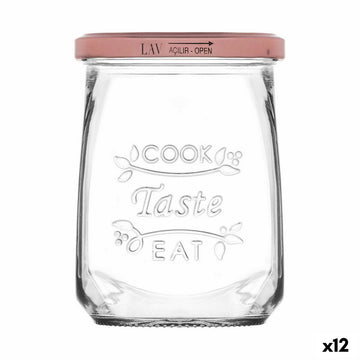 Transparent Glass Jar Inde Tasty 550 ml With lid (12 Units)