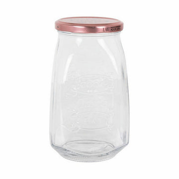 Transparent Glass Jar Inde Tasty With lid 1,05 L (12 Units)