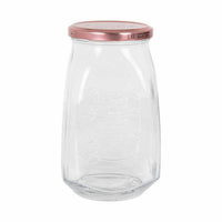 Transparentes Glasgefäß Inde Tasty mit Deckel 1,05 L (12 Stück)