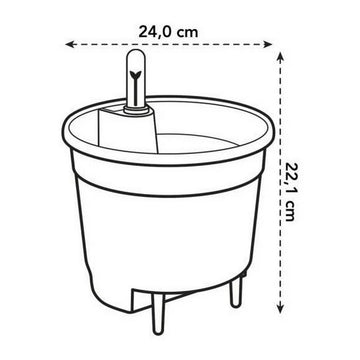 Pot Elho Noir polypropylène Rond Moderne