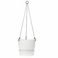 Hanging Planter Elho Greenville White Plastic Ø 23,9 x 20,3 cm