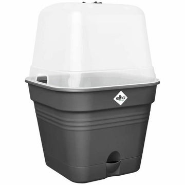 Plant pot Elho   With lid Black Plastic Ø 20 cm