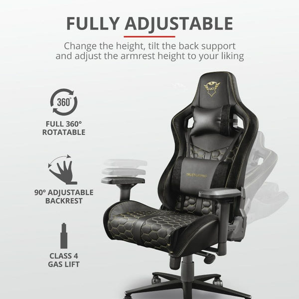 Gaming Chair Trust GXT 712 Resto Pro Yellow Black