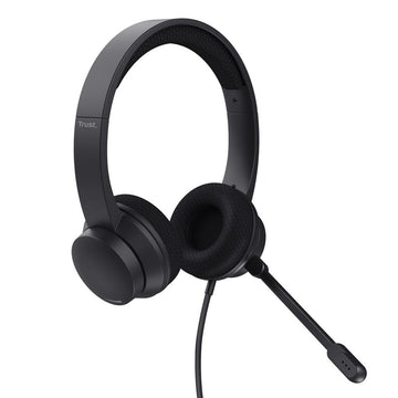 Headphones with Microphone Trust 25089 Black