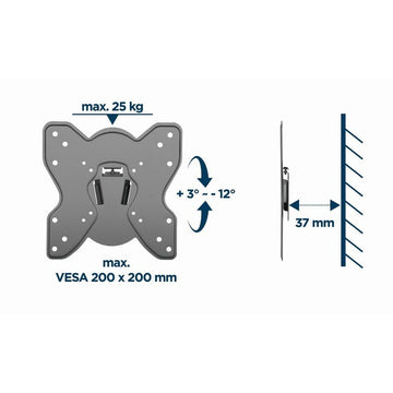 Support de TV fixe GEMBIRD WM-42T-03 23" 42" 25 kg