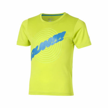 Child's Short Sleeve T-Shirt Asics Run Lime green