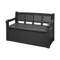 Storage chest with seat Salzburg Dark grey 130 x 60 x 85 cm