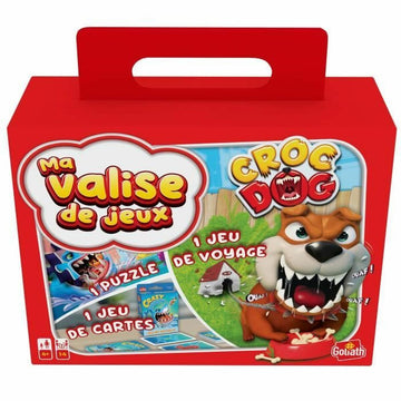 Set of 3 Board Games Goliath Croc Dog (FR) Plastic