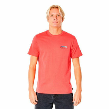 Men’s Short Sleeve T-Shirt Rip Curl Revival Inverted  M Salmon