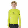 Child's Short Sleeve T-Shirt Rip Curl Corps L/S Rash Vest  Yellow Surf Lycra