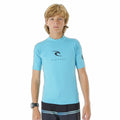 Jungen Kurzarm-T-Shirt Rip Curl Corps L/S Rash Vest  Blau Lycra Brandung