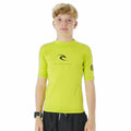 Kurzarm-T-Shirt für Kinder Rip Curl Corps S/S Rash Gelb Brandung Lycra