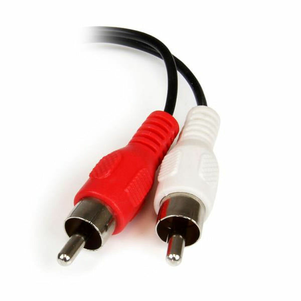 Audio Jack (3.5mm) to 2 RCA Cable Startech MUFMRCA              Black 0,15 m