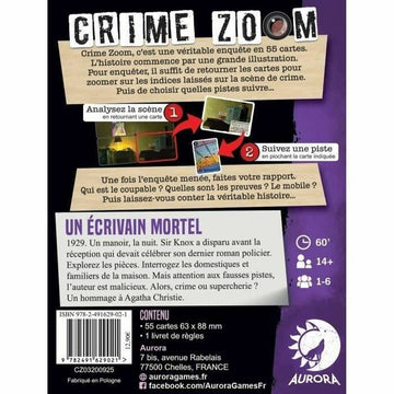 Tischspiel Asmodee Crime Zoom Un Écrivain Mortel (FR)