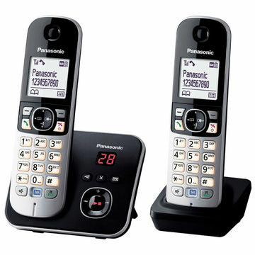 Kabelloses Telefon Panasonic KX-TG6822FRB Schwarz Grau (Restauriert A)