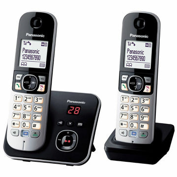 Brezžični telefon Panasonic KX-TG6822FRB Črna Siva